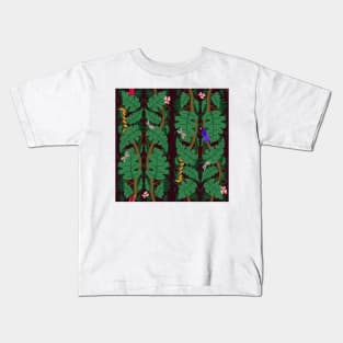 Parrots, anacondas, and bugs, Oh my! | Jungle Joy | green, red, blue Kids T-Shirt